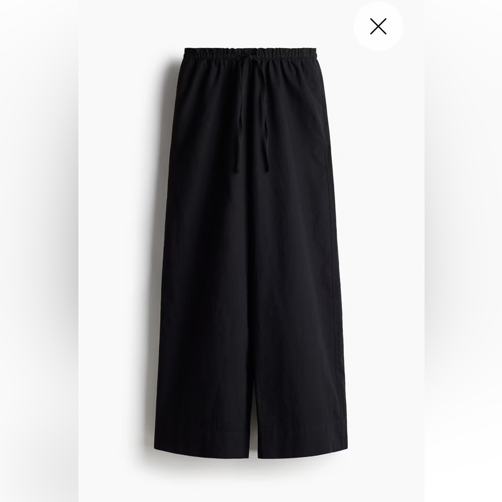 H&M black linen pants